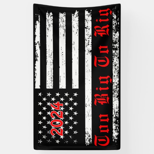 ヴィンテージ2024年のトランプ選挙を仕掛けるには米国国旗が大きすぎる 横断幕 (縦)