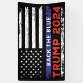 ヴィンテージ2024年のブルートランプ選挙を支持する米国国旗 横断幕 (縦)