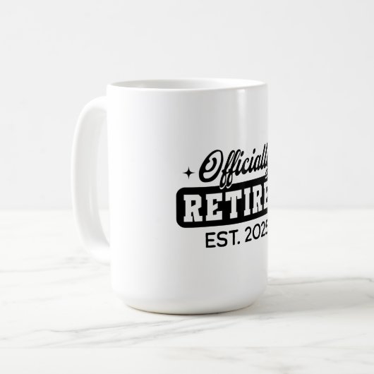 ヴィンテージ2025退職した年退職おもしろい コーヒーマグカップ (正面左)