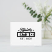 ヴィンテージ2025退職した年退職おもしろい ポストカード (スタンド正面)