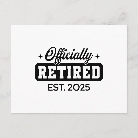 ヴィンテージ2025退職した年退職おもしろい ポストカード (正面)