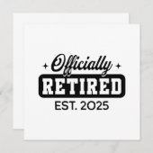 ヴィンテージ2025退職した年退職おもしろい 招待状 (正面/裏面)