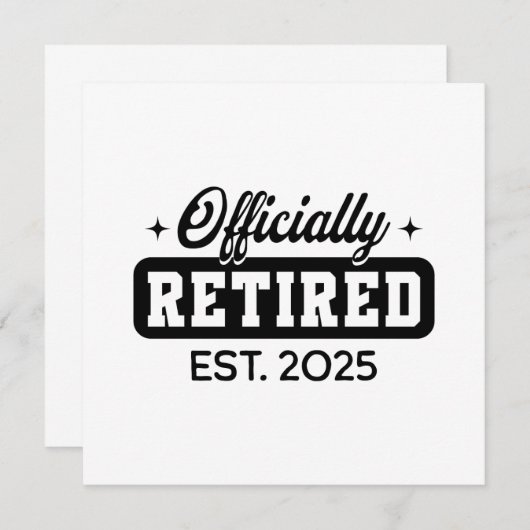 ヴィンテージ2025退職した年退職おもしろい 招待状 (正面/裏面)