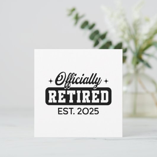 ヴィンテージ2025退職した年退職おもしろい 招待状 (スタンド正面)