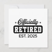 ヴィンテージ2025退職した年退職おもしろい 招待状 (正面)