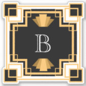 ヴィンテージ20sアールデコ幾何学模様 シール (正面)