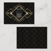 ヴィンテージ20s金ゴールドブラック素晴らしギャツビー詳細 エンクロージャーカード (正面/裏面)