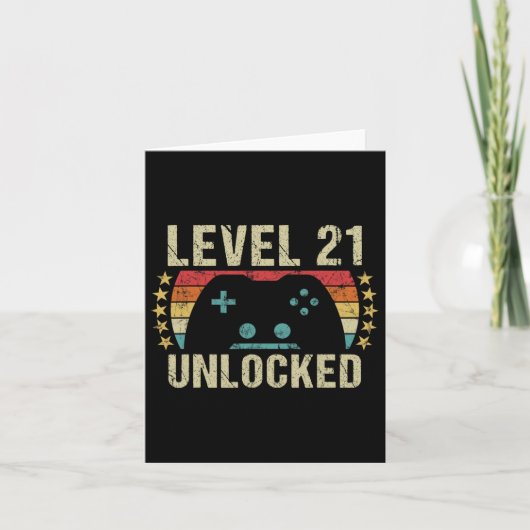 ヴィンテージ21歳の誕生日ギフト21歳の男の子ガールガ カード (正面)