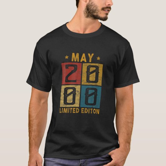 ヴィンテージ22第誕生日2000年5月2000生まれ年22歳 Tシャツ (正面)