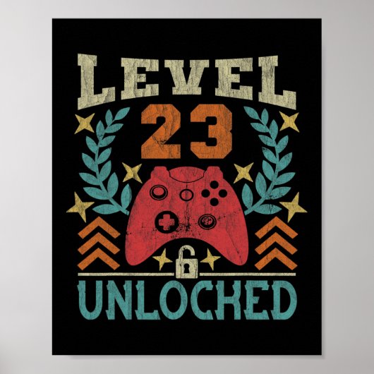 ヴィンテージ23誕生日ギフト23歳の男の子ガールガ ポスター (正面)