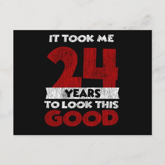 ヴィンテージ24歳おもしろ24歳の誕生日プレゼント ポストカード (正面)
