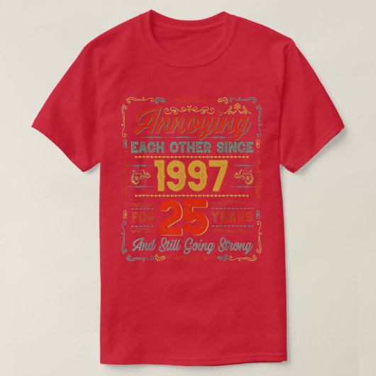 ヴィンテージ25周年結婚マルリ25周年 Tシャツ (デザイン正面)
