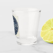 ヴィンテージ25cビール収入印紙ガラス ショットグラス (右)