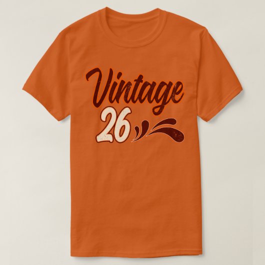 ヴィンテージ26歳誕生日 Tシャツ (デザイン正面)