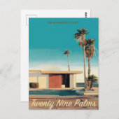 ヴィンテージ29パームズトラベルハガキ ポストカード (正面/裏面)