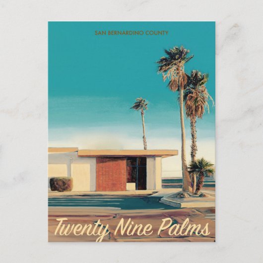 ヴィンテージ29パームズトラベルハガキ ポストカード (正面)