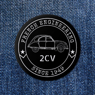 ヴィンテージ2CV OldtimerバッジエンジニアリングExcellence 缶バッジ