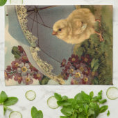 ヴィンテージ3チキンイースターホリデイ キッチンタオル (折り畳み)