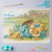 ヴィンテージ3チキンイースターホリデイ 薄葉紙 (クラフト)