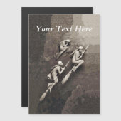 ヴィンテージ3ハロウィンウィッチズ飛んでいるブルーム (正面/裏面)