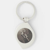 ヴィンテージ3ハロウィンウィッチズ飛んでいるブルーム キーホルダー (正面)