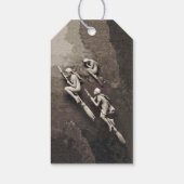 ヴィンテージ3ハロウィンウィッチズ飛んでいるブルーム ギフトタグ (裏面)