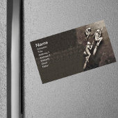 ヴィンテージ3ハロウィンウィッチズ飛んでいるブルーム マグネット名刺