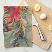 ヴィンテージ3ラビットイースターホリデー キッチンタオル (四つ折り)