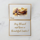 ヴィンテージ3鶏と卵イースター折り畳みカード シーズンカード (内部)