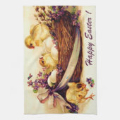 ヴィンテージ3鶏と卵イースター キッチンタオル (縦)