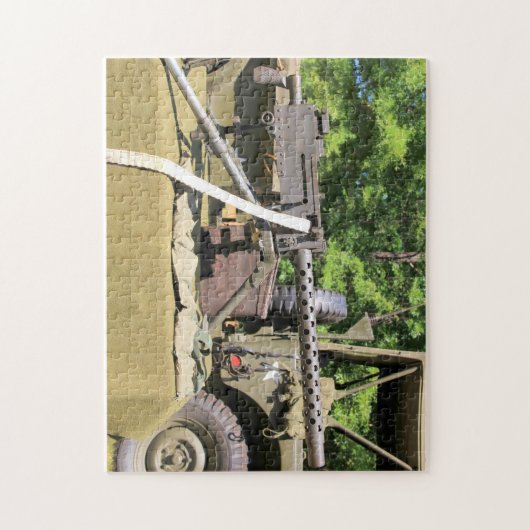 ヴィンテージ30の口径の機関銃および布ベルト ジグソーパズル (縦)