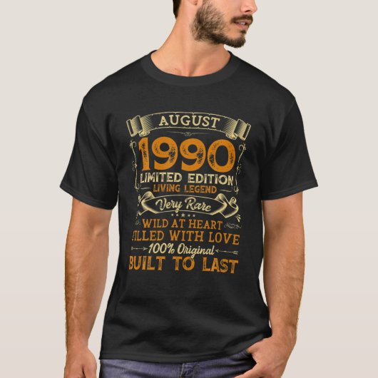 ヴィンテージ30歳威厳がある誕生日1990シャツ30歳 Tシャツ (正面)