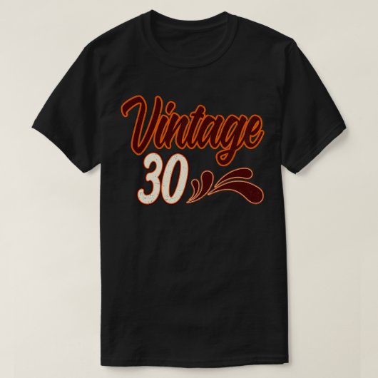 ヴィンテージ30歳誕生日 Tシャツ (デザイン正面)