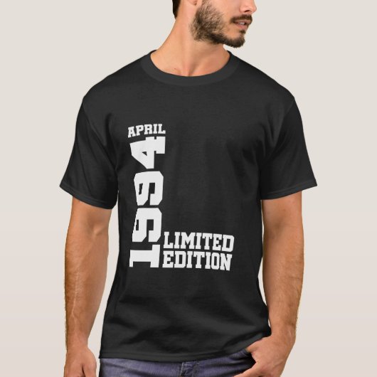 ヴィンテージ30誕生日I限定版1994年4月L Tシャツ (正面)