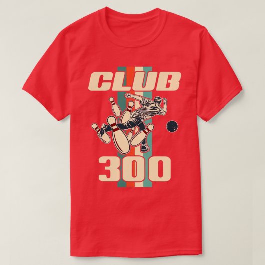 ヴィンテージ300ボーリングヴィンテージレトロクラブT Tシャツ (デザイン正面)