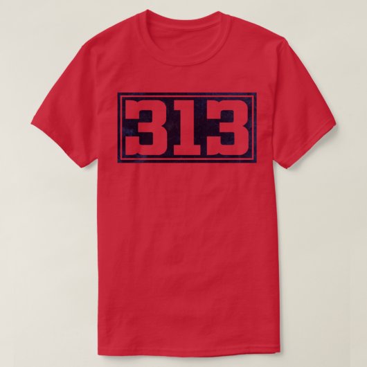 ヴィンテージ313ブルー文字 Tシャツ (デザイン正面)