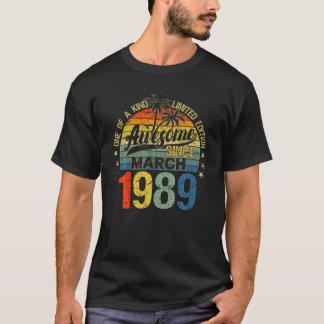ヴィンテージ33歳1989年3月デコレーション33Rd B Tシャツ