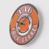 ヴィンテージ340 4バレルデザイン時計 ラージ壁時計 (傾斜)