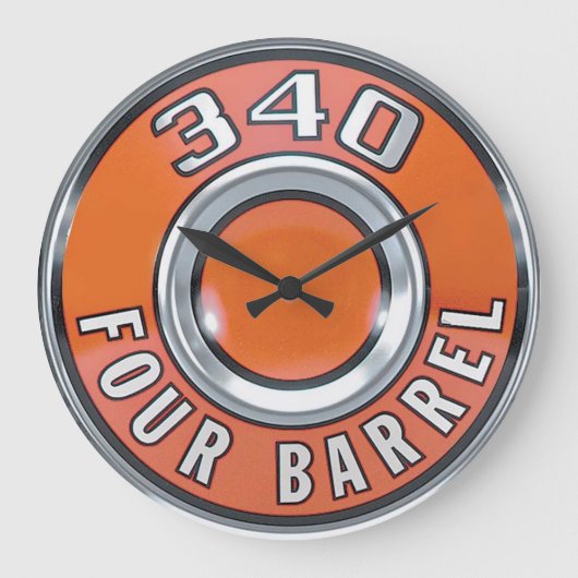 ヴィンテージ340 4バレルデザイン時計 ラージ壁時計 (正面)