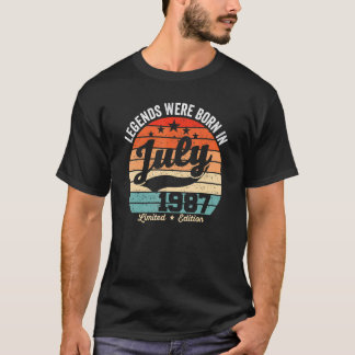 ヴィンテージ35誕生日レジェンド生まれは7月19日 Tシャツ