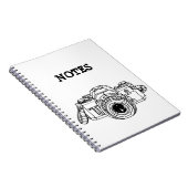 ヴィンテージ35mm SLRのティー ノートブック (右側)