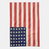 ヴィンテージ36つ星アメリカ国旗 キッチンタオル (縦)