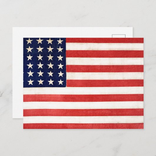 ヴィンテージ36つ星アメリカ国旗 ポストカード (正面/裏面)