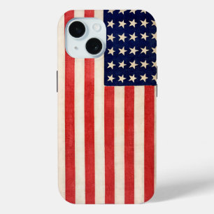 ヴィンテージ36つ星アメリカ国旗 iPhone 15ケース