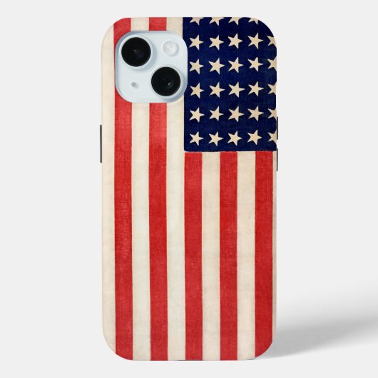 ヴィンテージ36つ星アメリカ国旗 Case-Mate iPhoneケース (裏面)