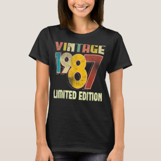 ヴィンテージ36誕生日装飾男性36th BDay 1987 Tシャツ