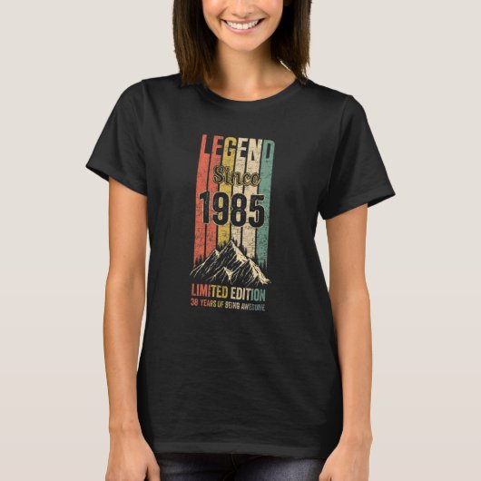 ヴィンテージ38誕生日伝説1985年以来 Tシャツ (正面)