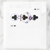 ヴィンテージ3 of Clubsシール 長方形シール (バッグ)