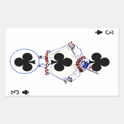 ヴィンテージ3 of Clubsシール 長方形シール (正面)