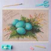 ヴィンテージ4エッグイースターホリデー 薄葉紙 (クラフト)